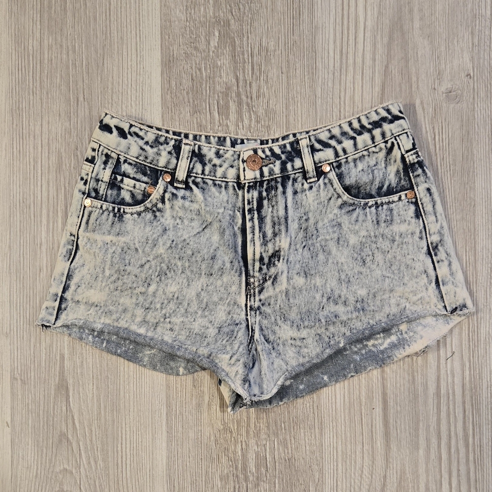 Denim Acid Wash Women Shorts
